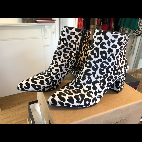 INC Animal Print Calf Hair Booties - Picture 2 of 11